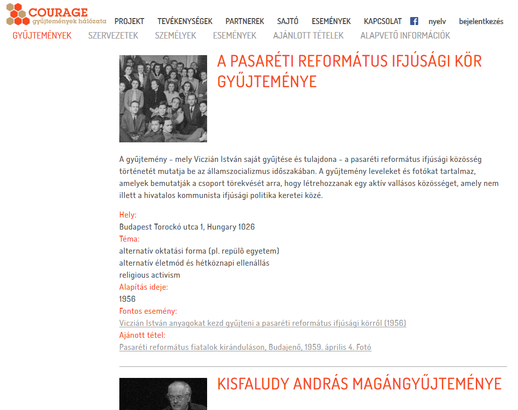Részlet a nyilvános regiszter magyar nyelvű nézetéből